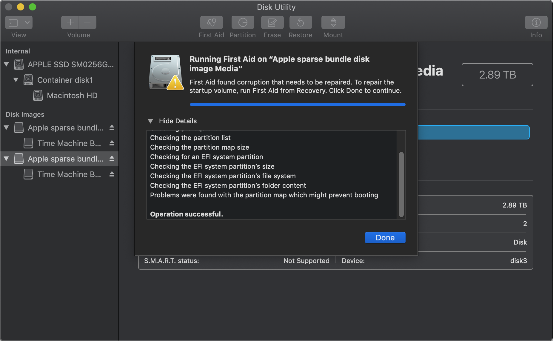 How to run First Aid to a network drive i… Apple Community