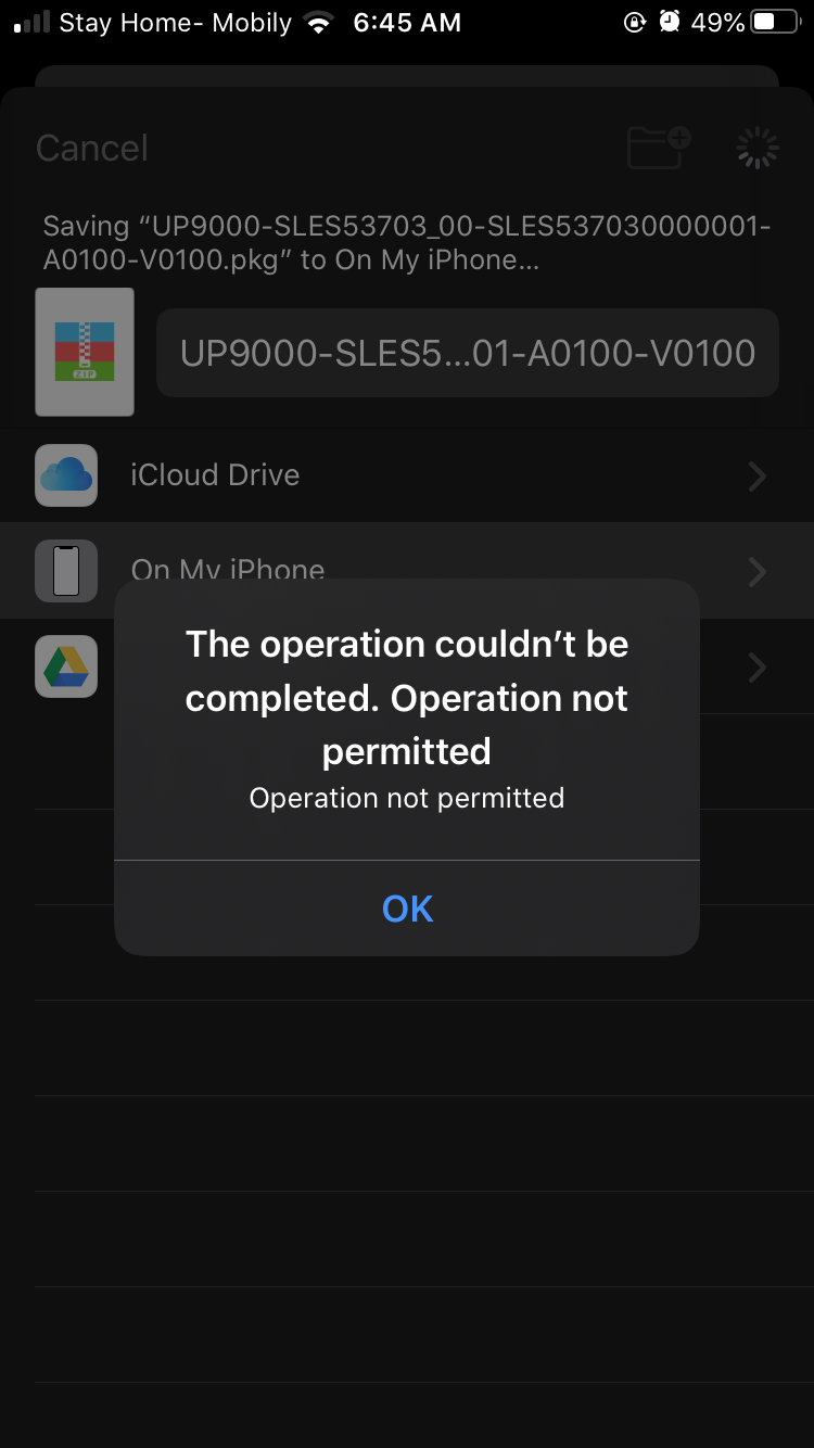 Files App Operation Not Permitted Apple Community