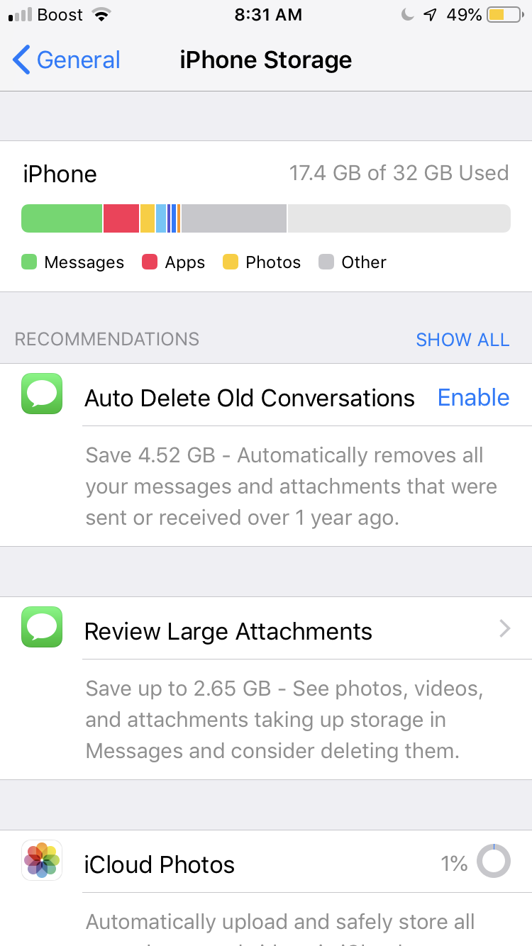 iPhone storage full... but it’s not. Apple Community