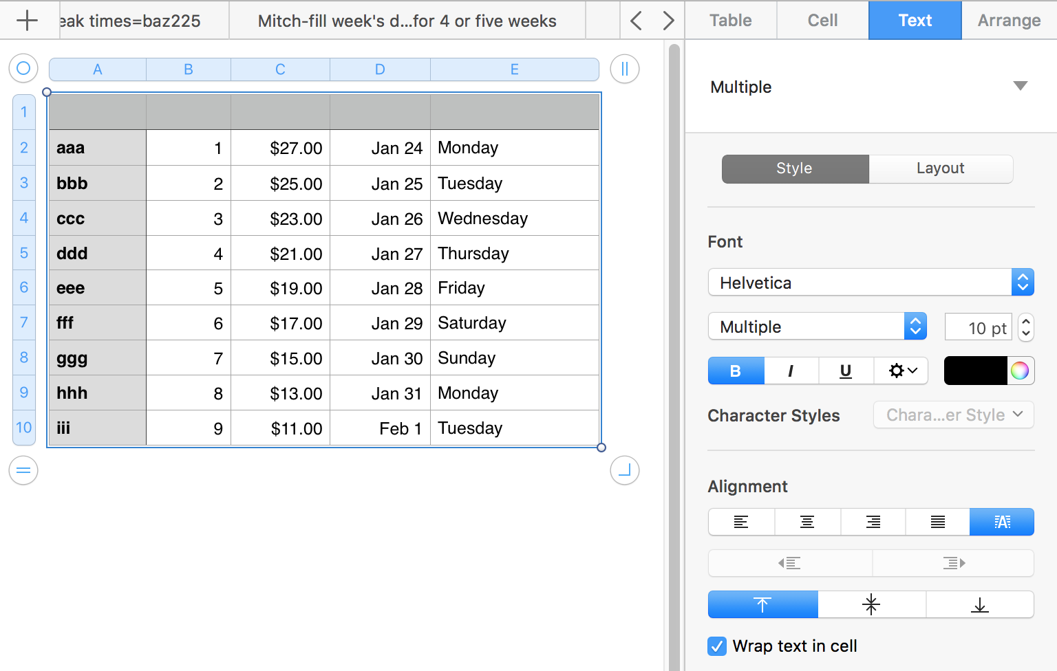 numbers spreadsheet - Apple Community