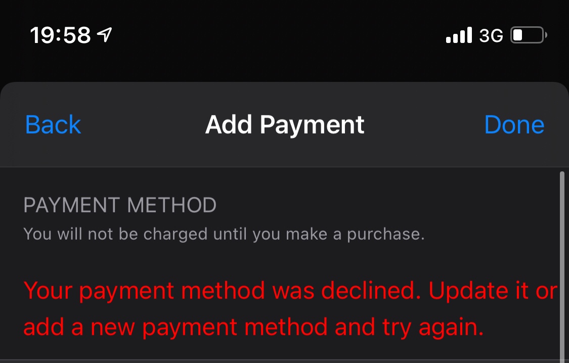 What does it mean when your payment metho… - Apple Community