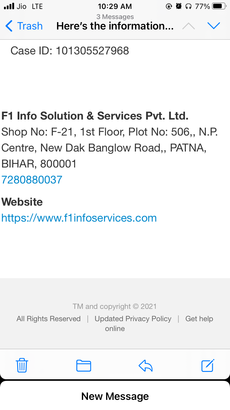 unable to contact Apple Community
