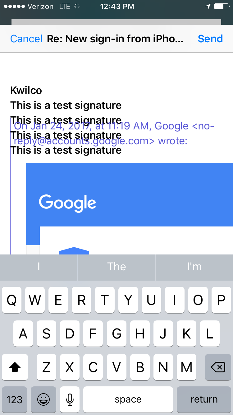 Email Signature Overlaps Email On Iphone Apple Community