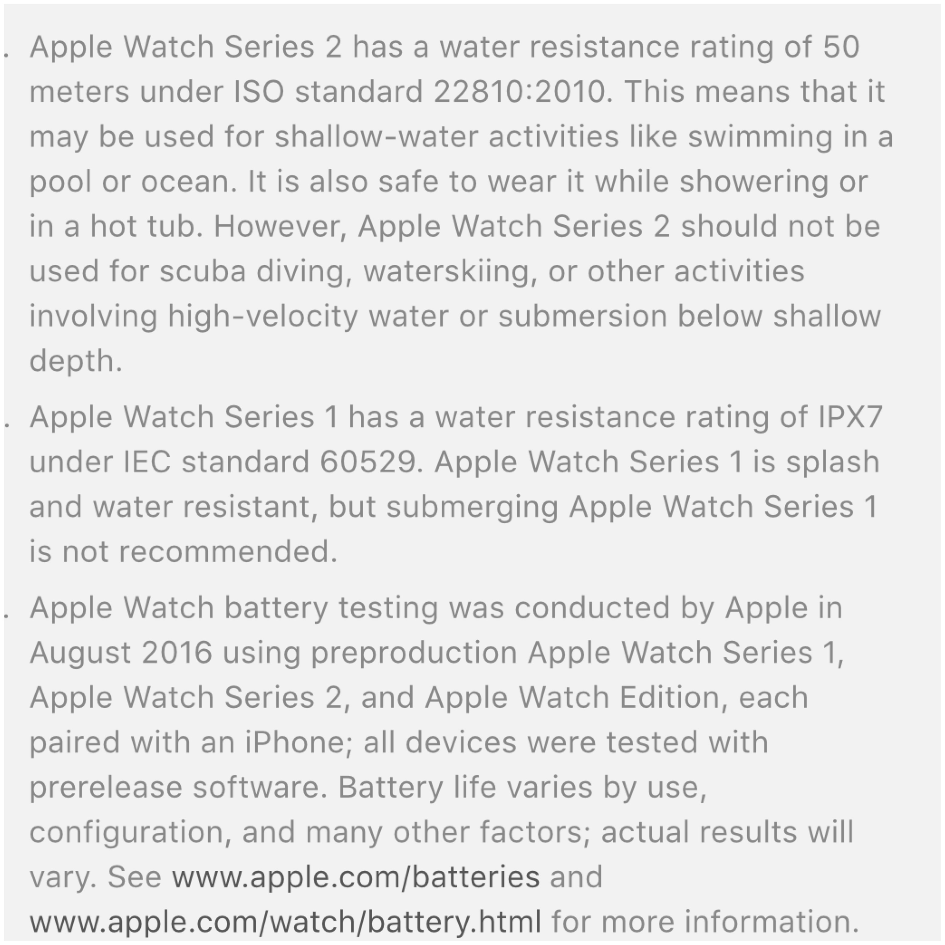 Apple watch water resistance on sale rating