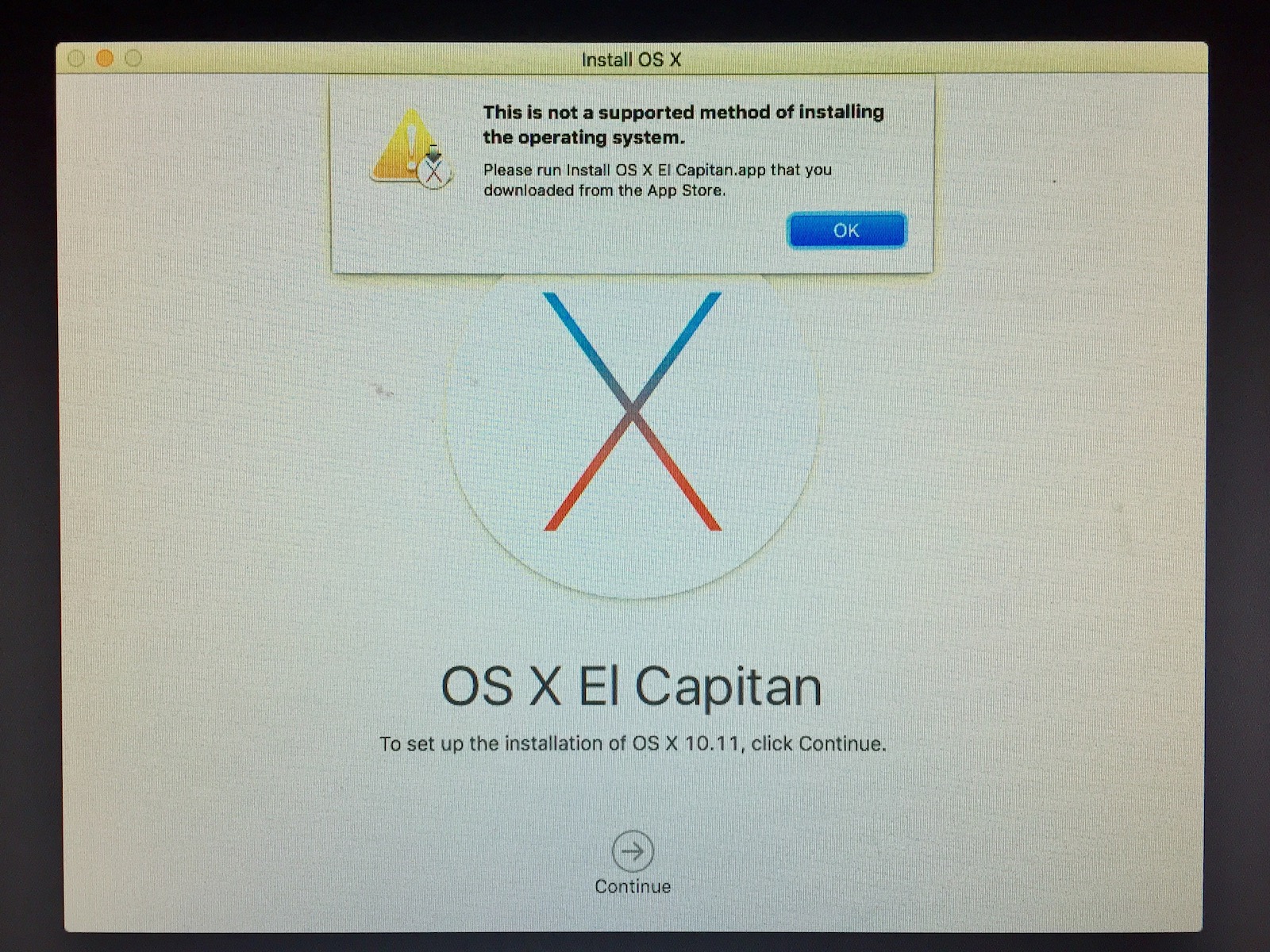 Install El Capitan App