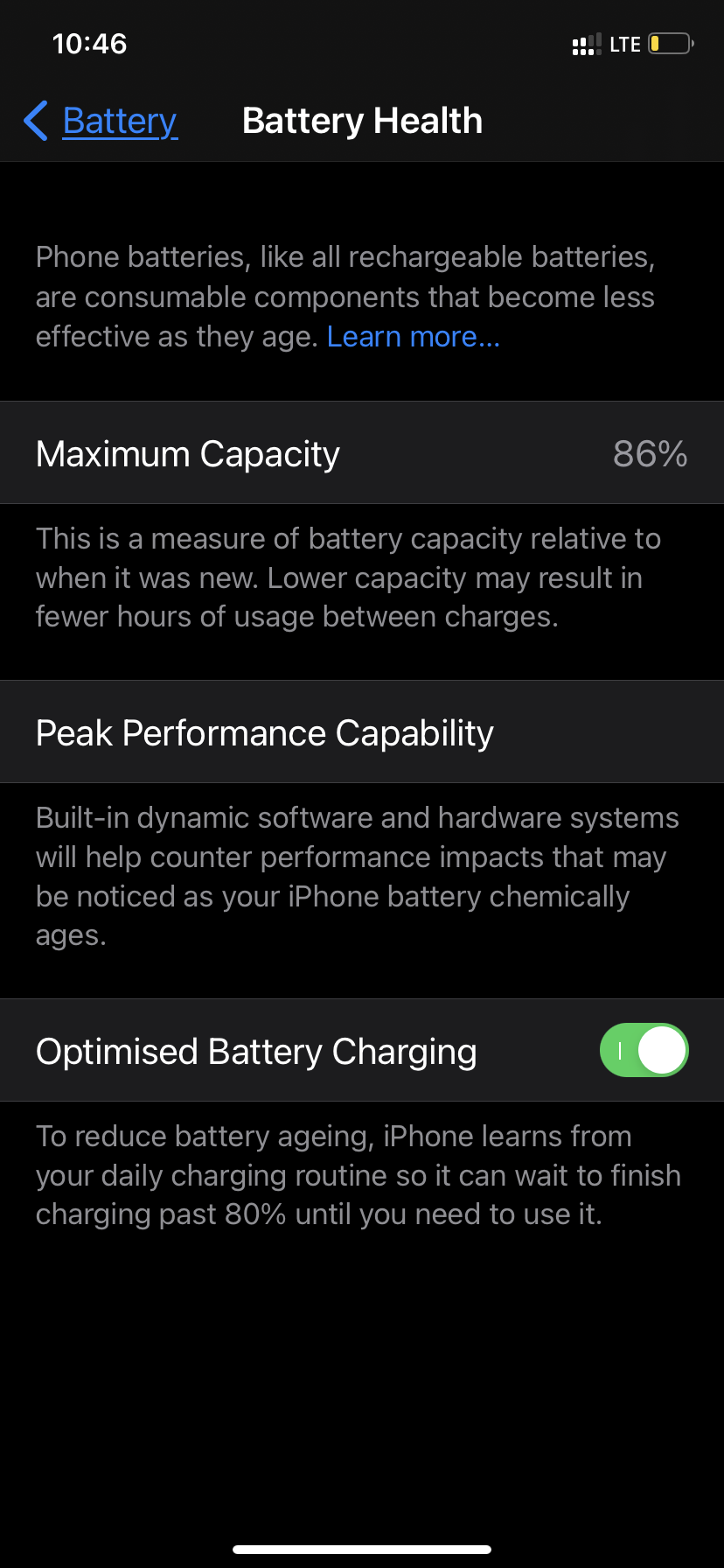 Is 86% battery health good for iPhone 11?