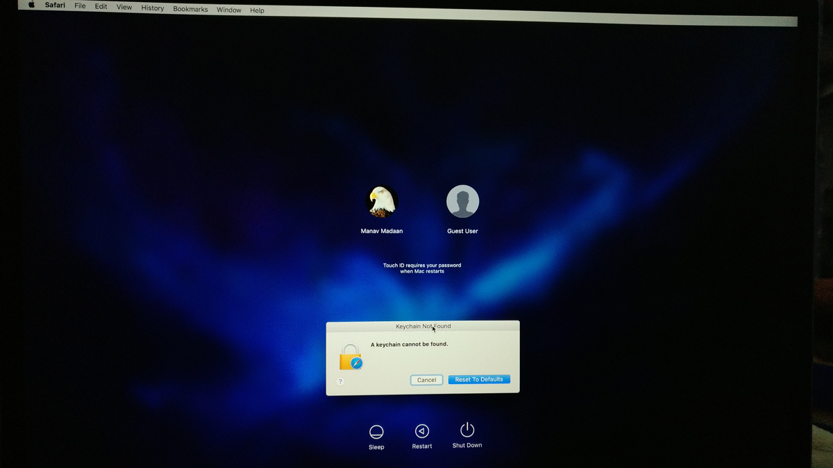 "keychain not found" prompt on login scre… Apple Community