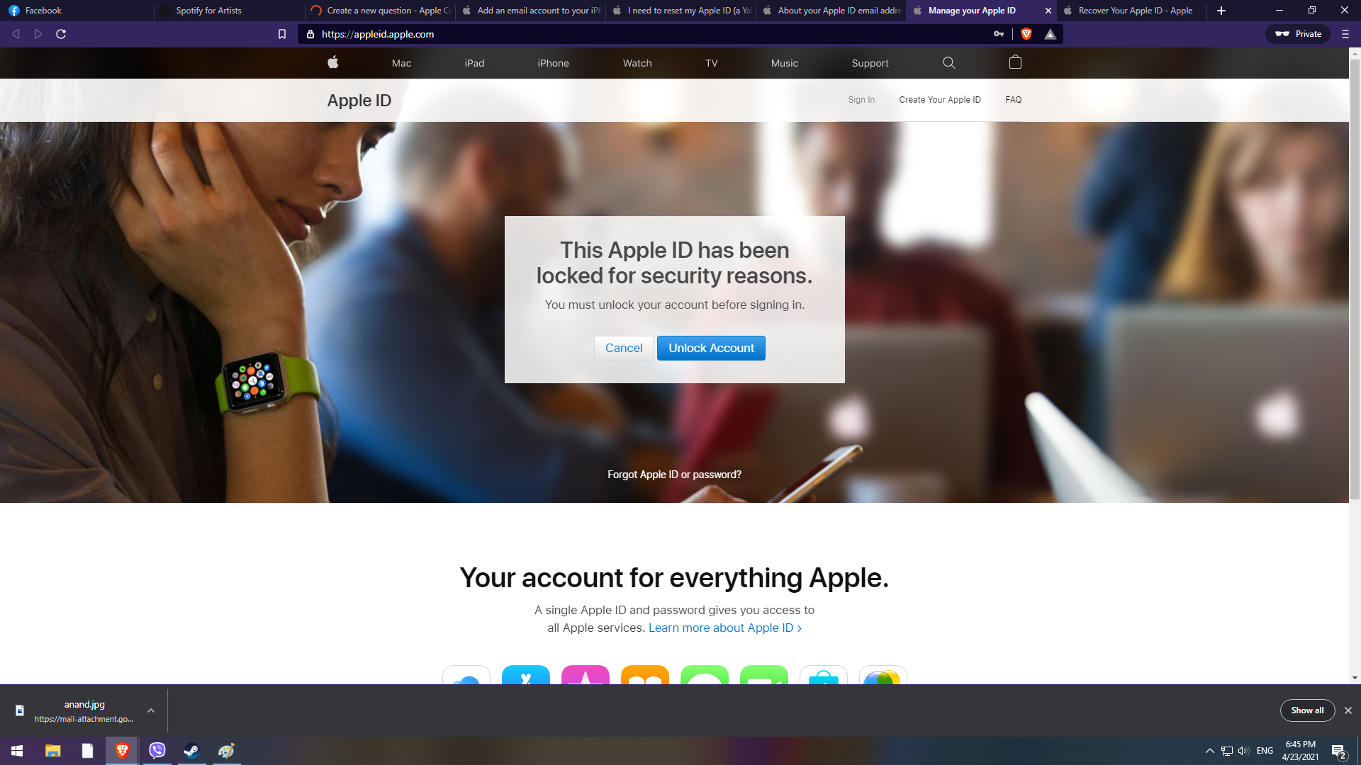 I Can t Login My Apple ID Account Please Apple Community