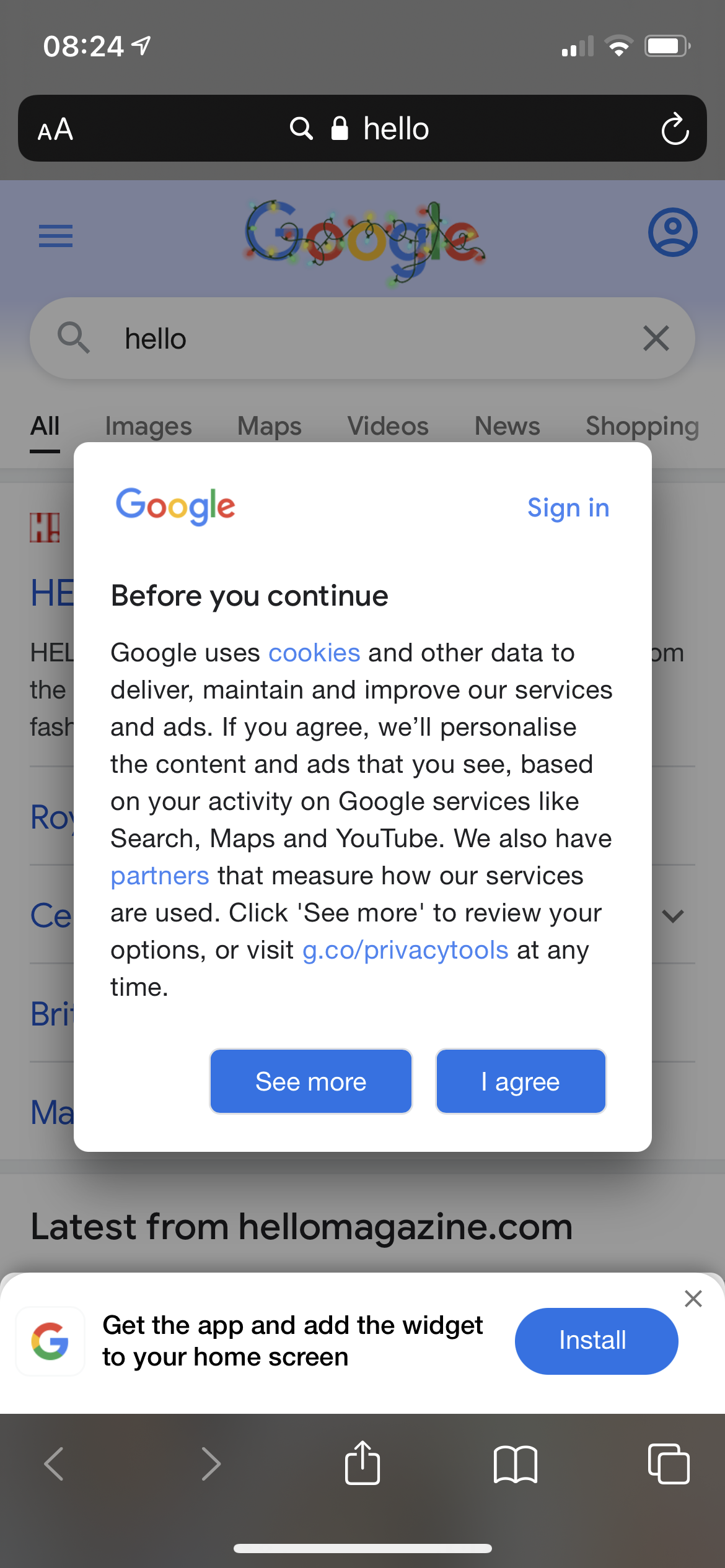 How to stop the Google “Before you contin… Apple Community
