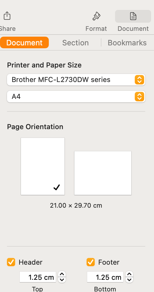 Headers and footers not showing up and gr… Apple Community