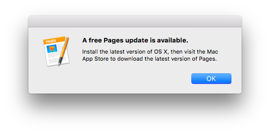 Pages Upgrade Mac Os X