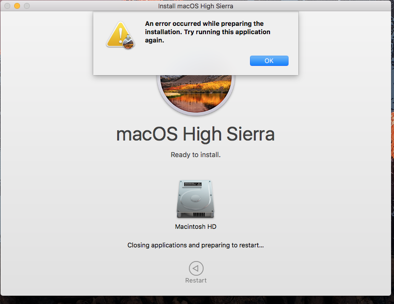 MacOS Sierra Update To MacOS High Sierra Apple Community