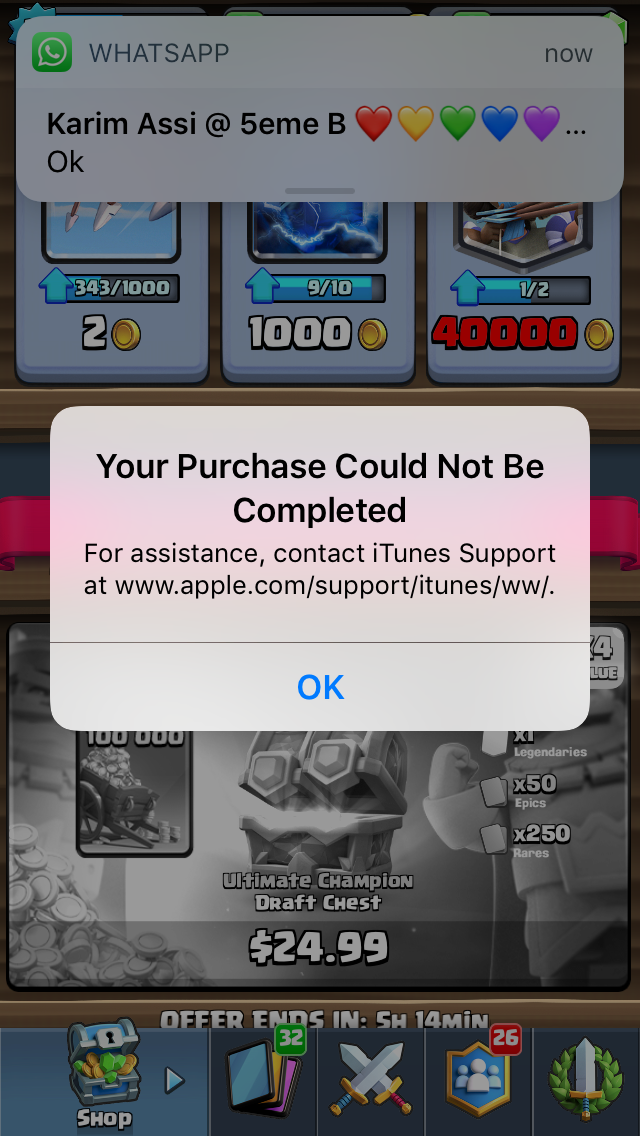 your purchase couldn't be completed - Apple Community