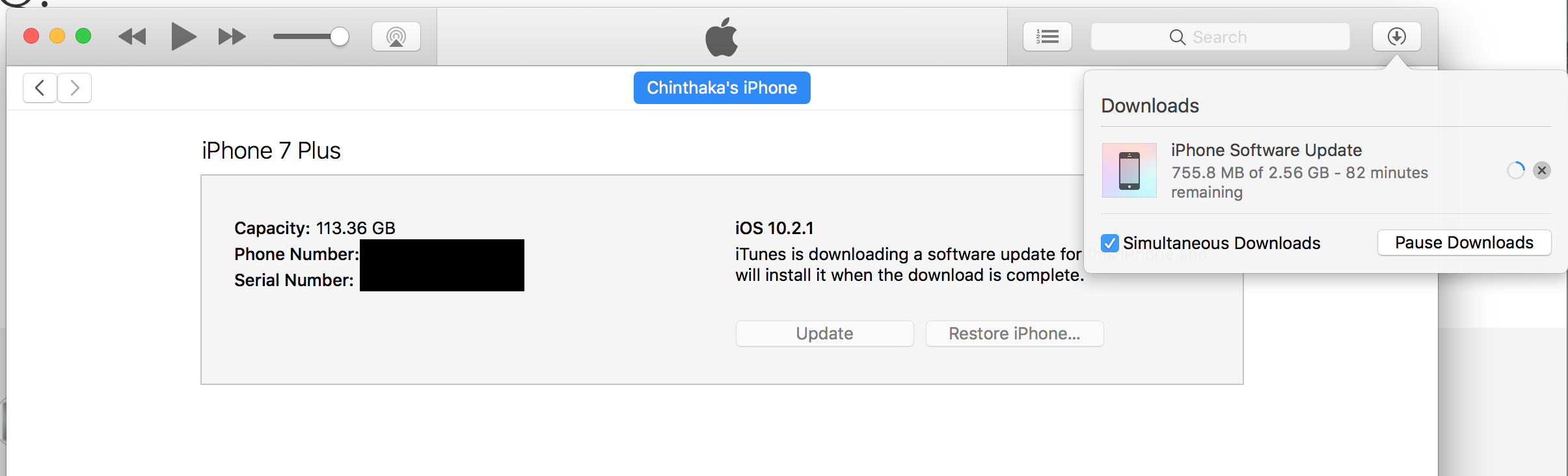 how long for itunes to download software for iphone