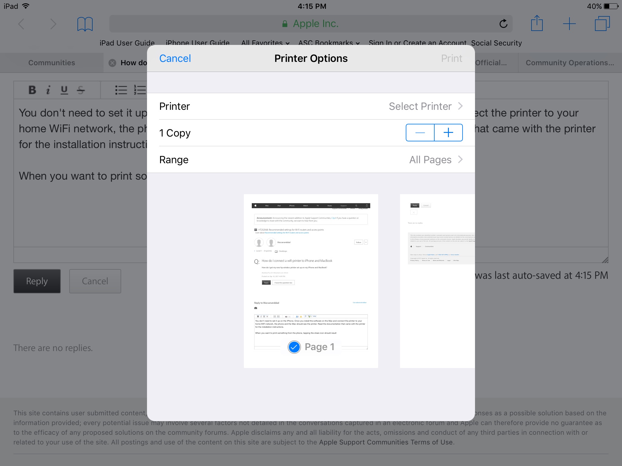 How do I connect a wifi printer to iPhone… Apple Community