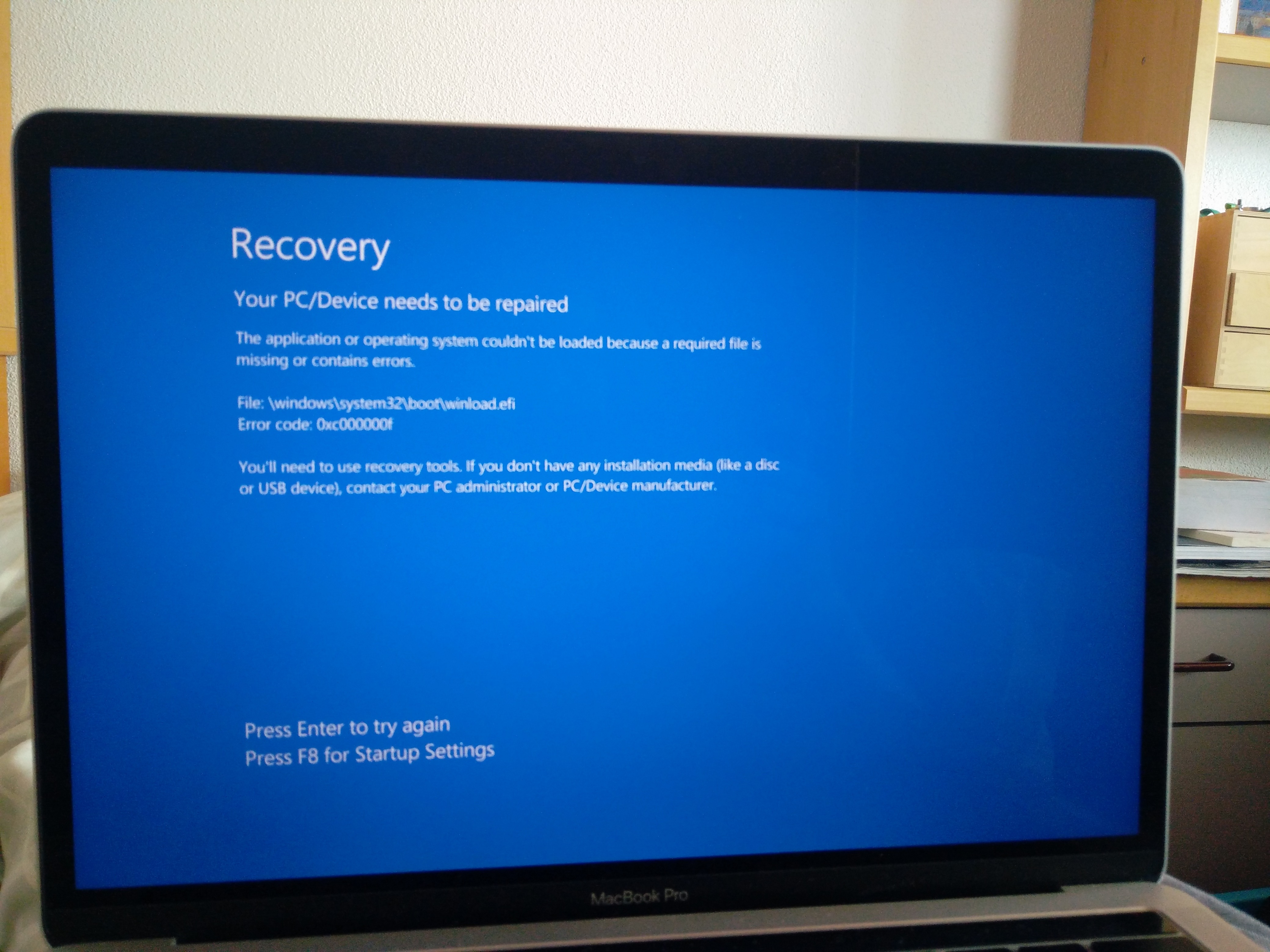 Your Pc Device Needs To Be Repaired Apple Community