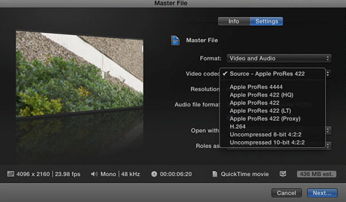 SUITABLE Video Codec for final output to Apple Community