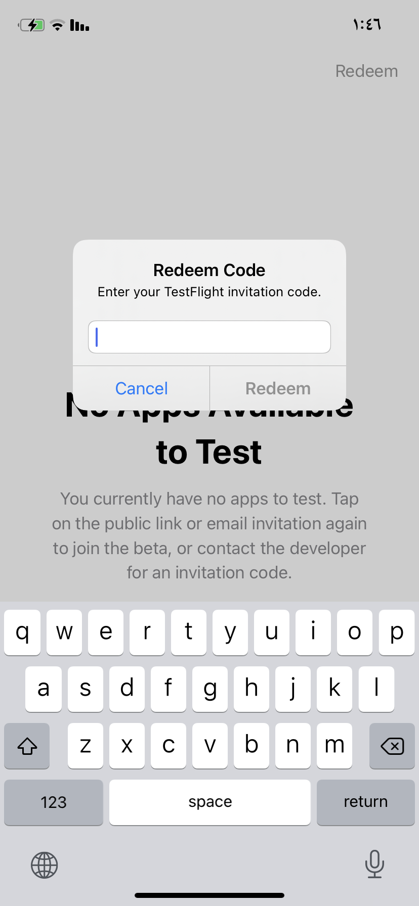 reedem my testflight code Apple Community