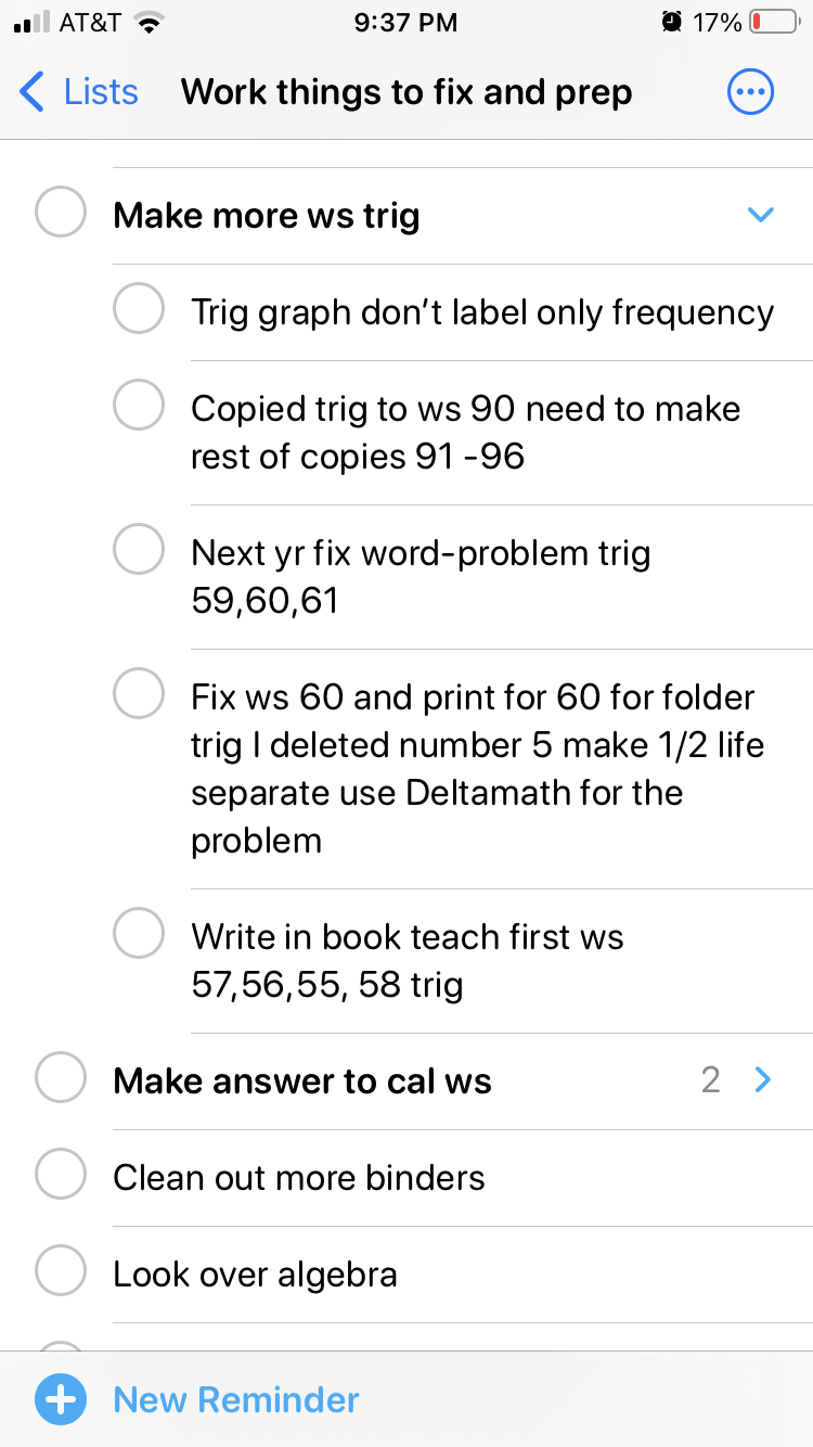 On my old iPhone I make a list and can ha… Apple Community