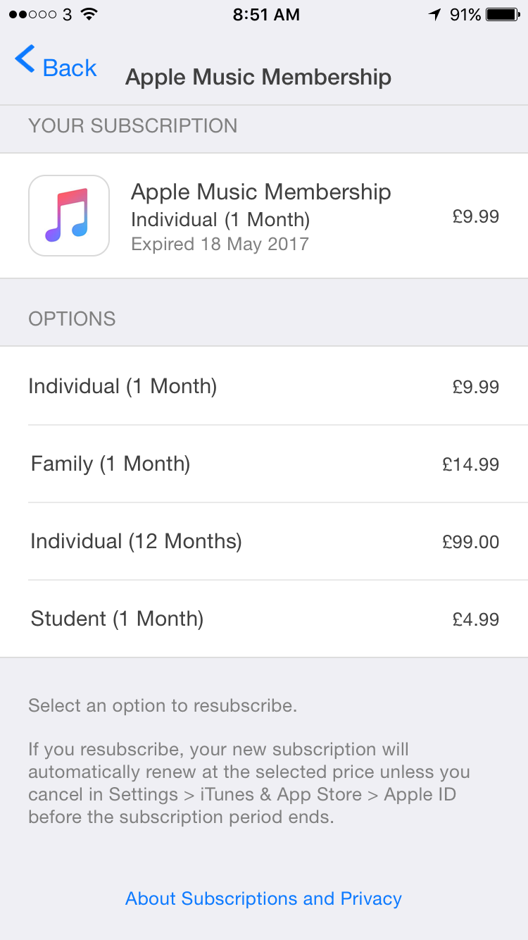 Why i can't cancel Apple Music?