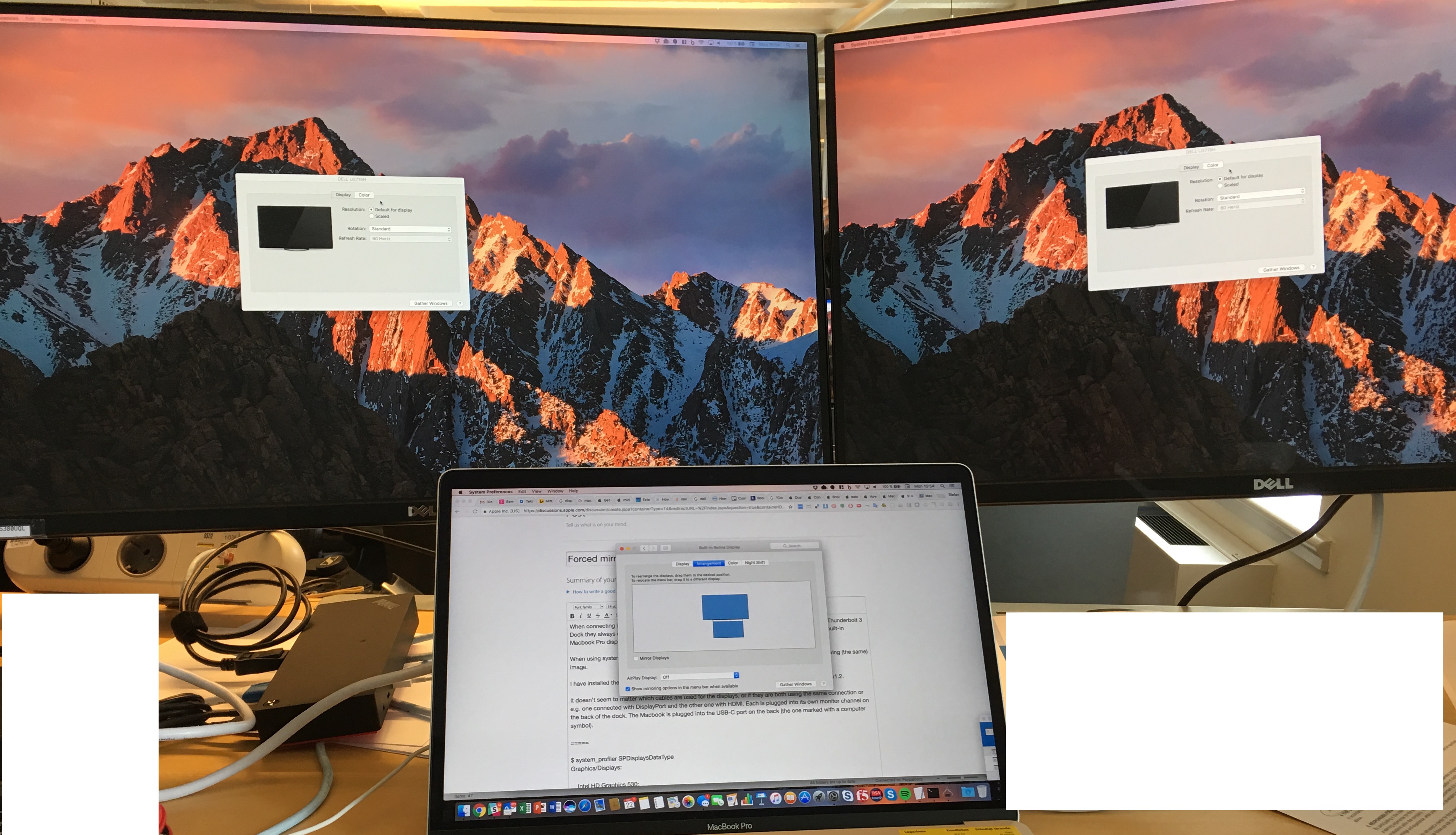 Forced mirroring on two external monitors… Apple Community