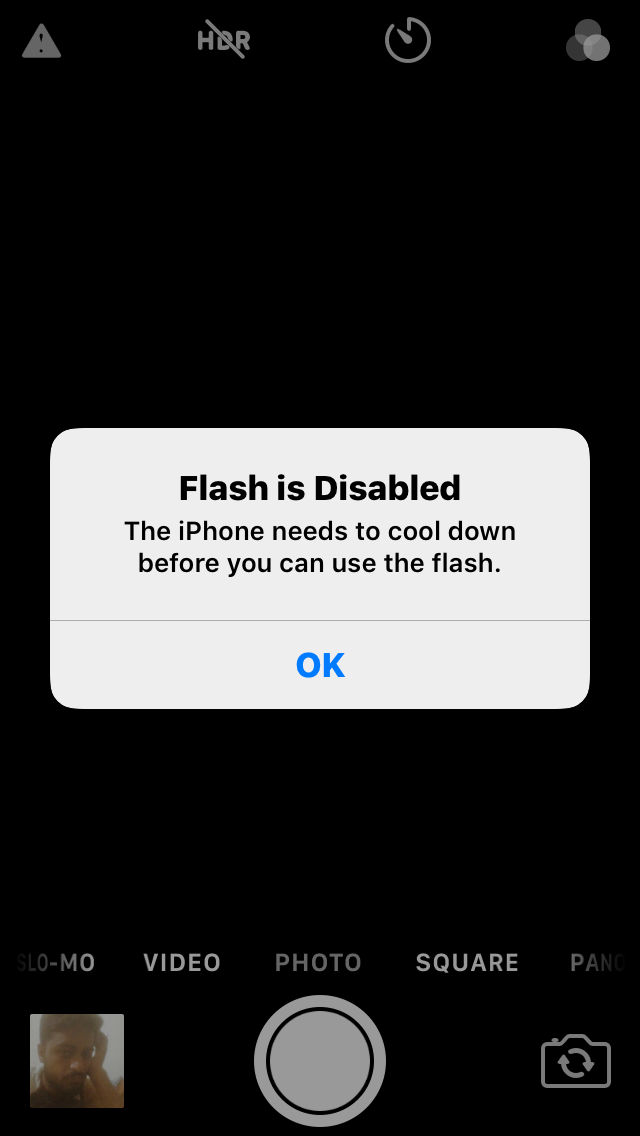 Flash Is Disabled Giving Error In Camera Apple Community