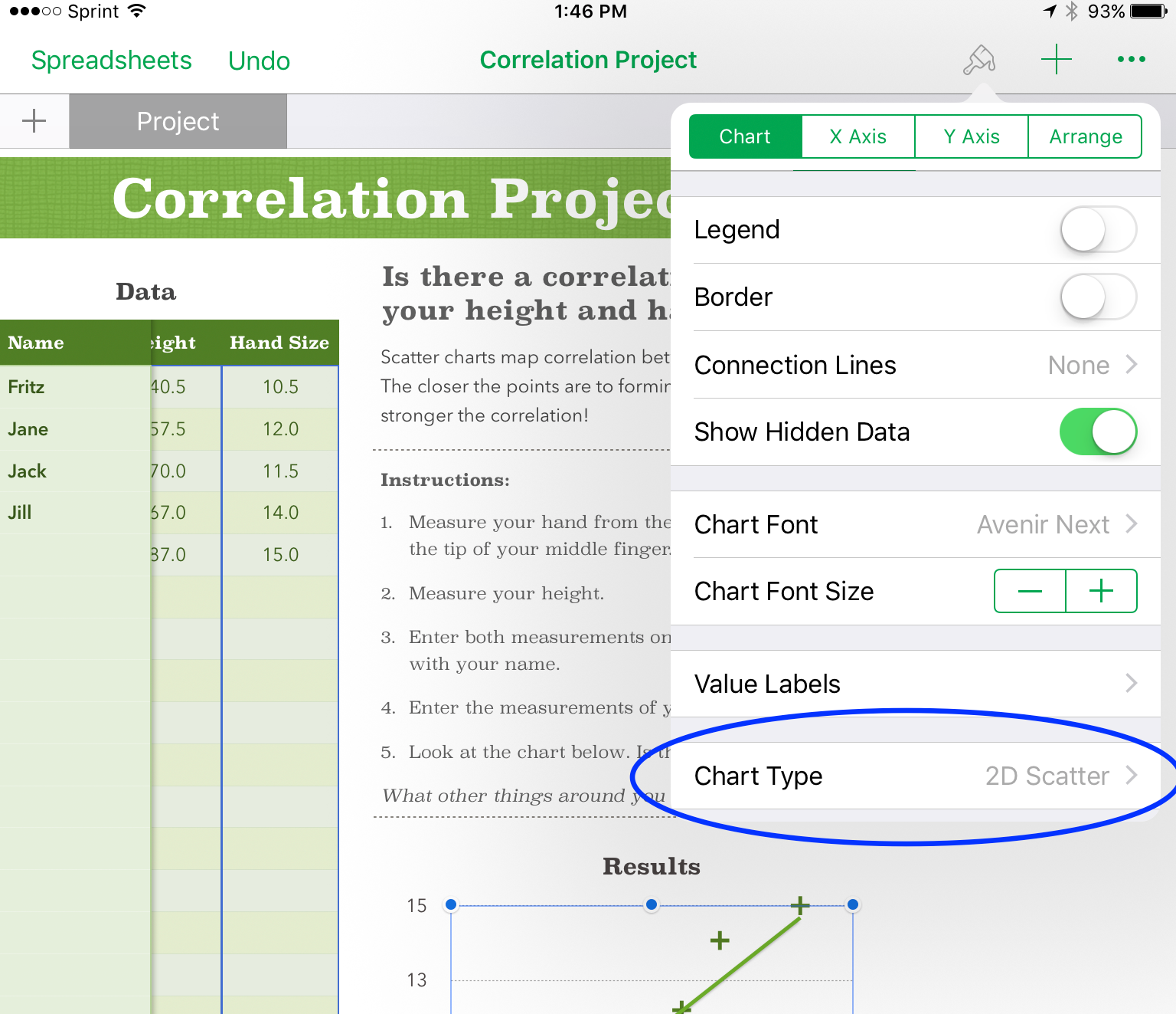 Trend Line In Numbers Correlation P Apple Community