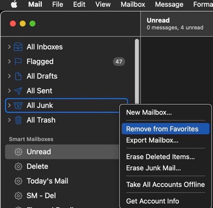 Hiding Junk Counter in Mail App Mailbox L… - Apple Community