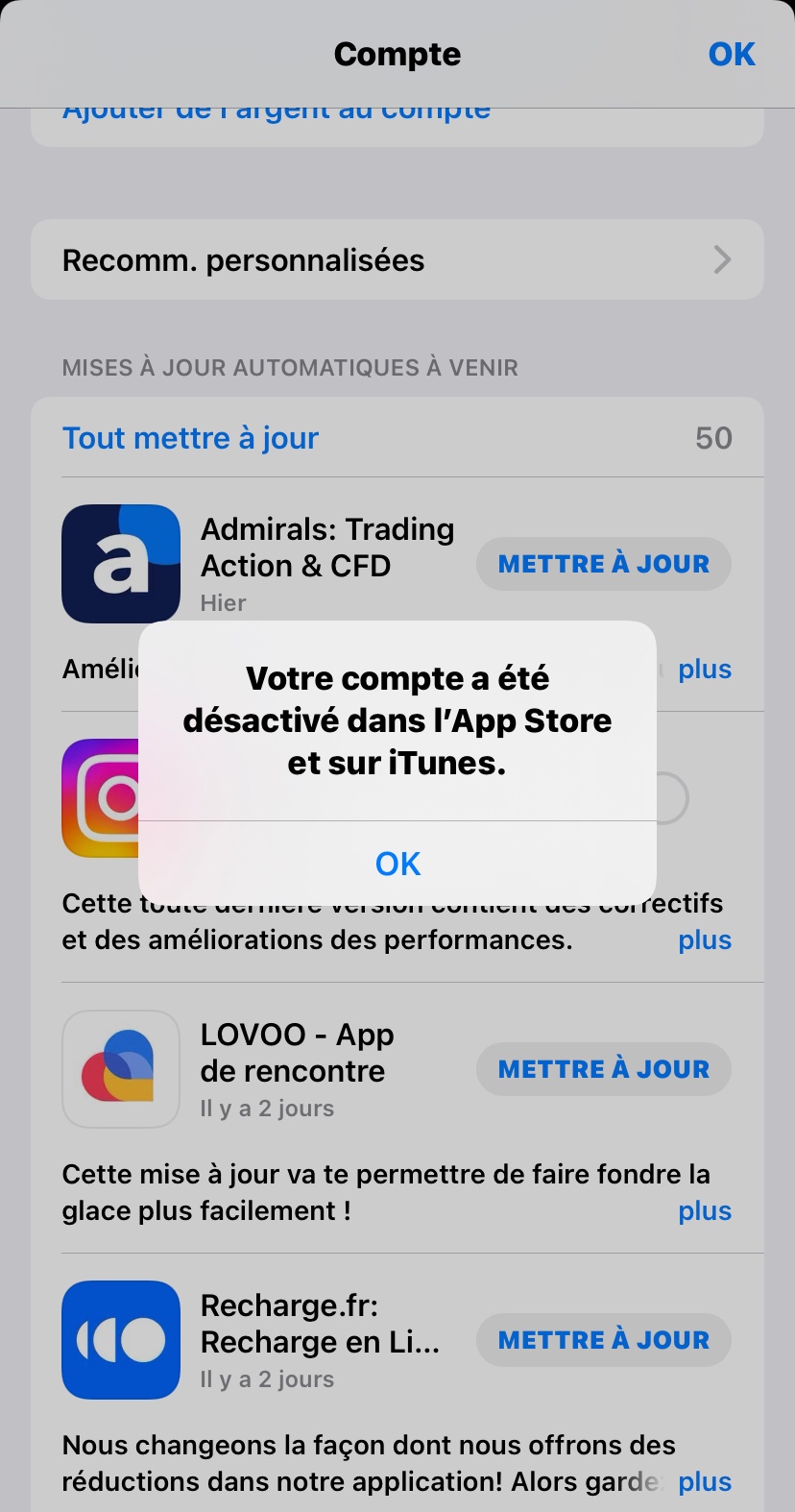 comment desactiver compte apple