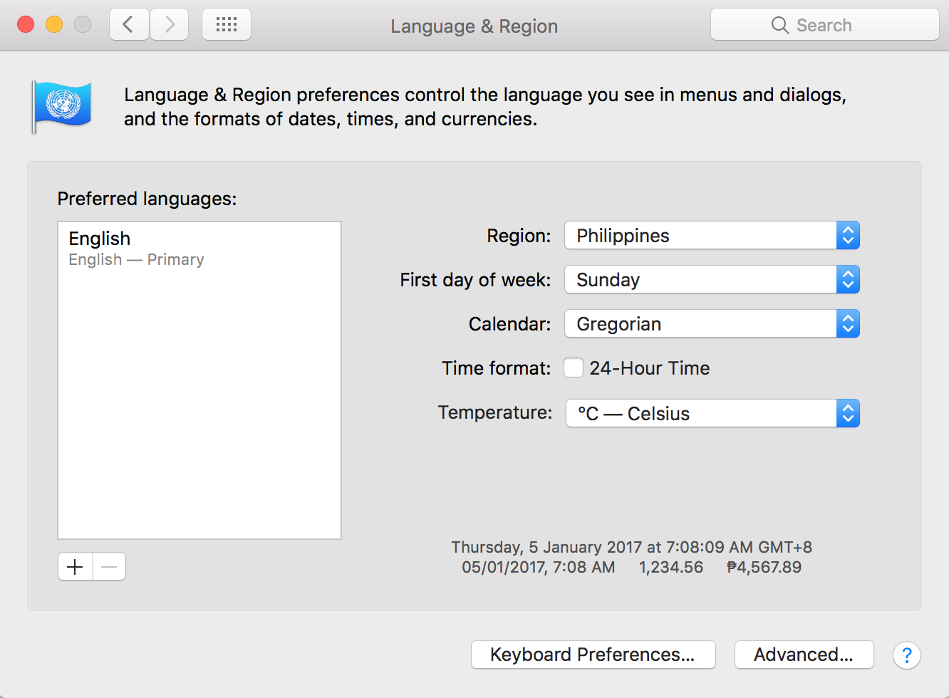 Choose region. Меню Apple Eng. Advanced format. System preferences iphone. Timezone Mac os.