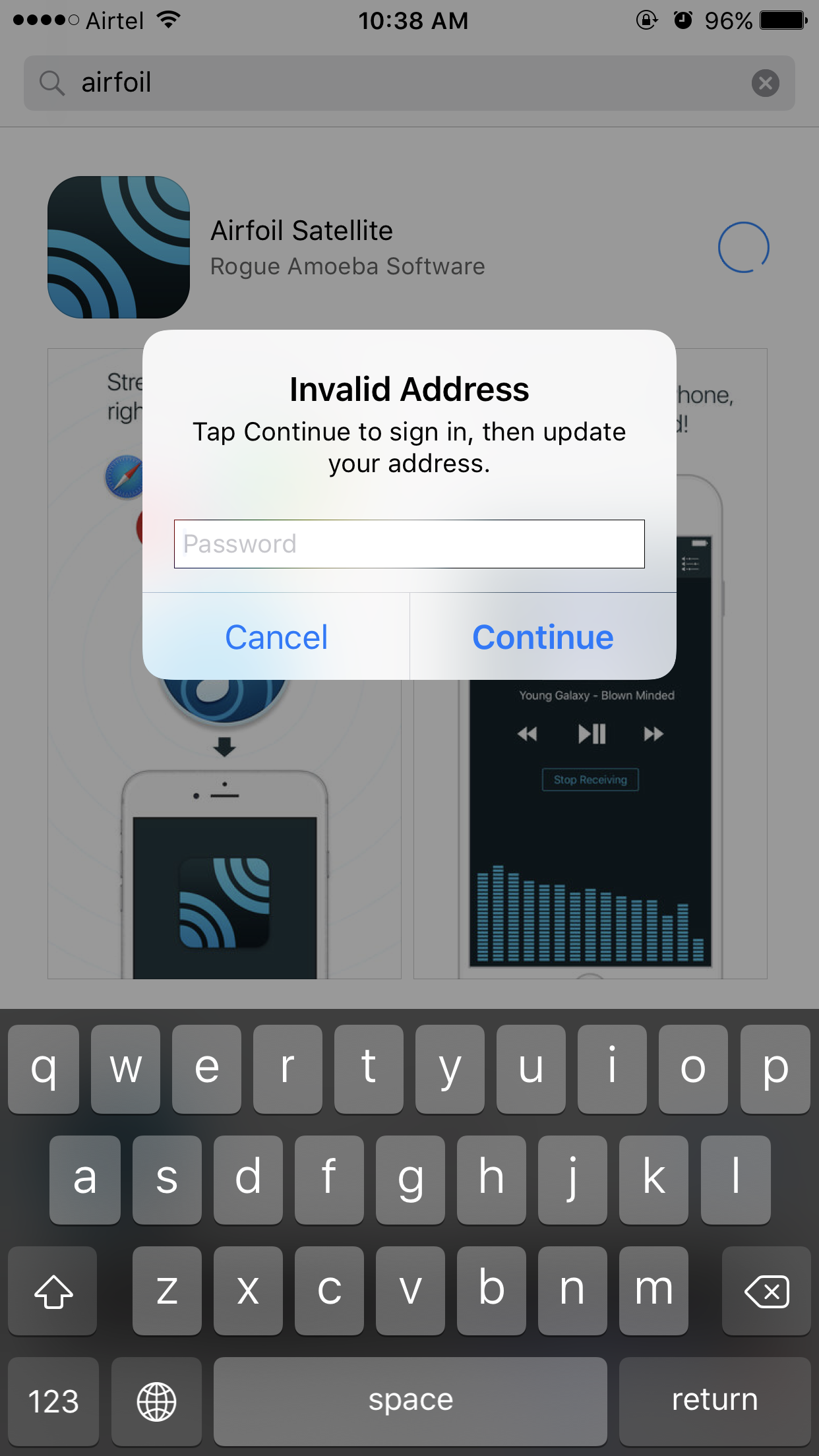 Invalid address on App Store. Apple Community