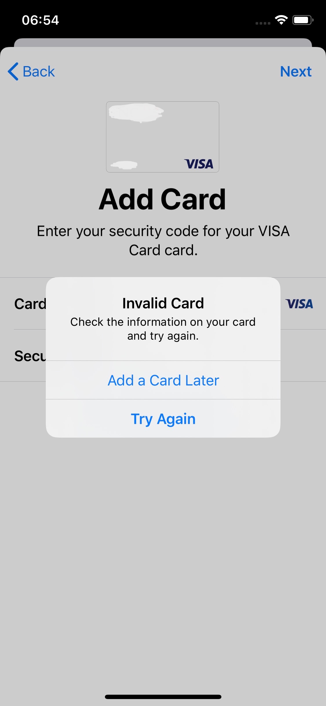 I can’t add my bank card - Apple Community