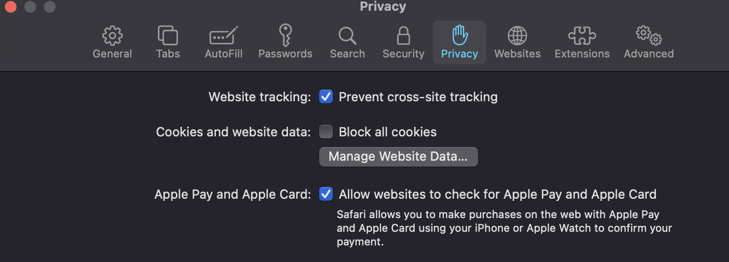 Enable cookies in particular websites - L… - Apple Community