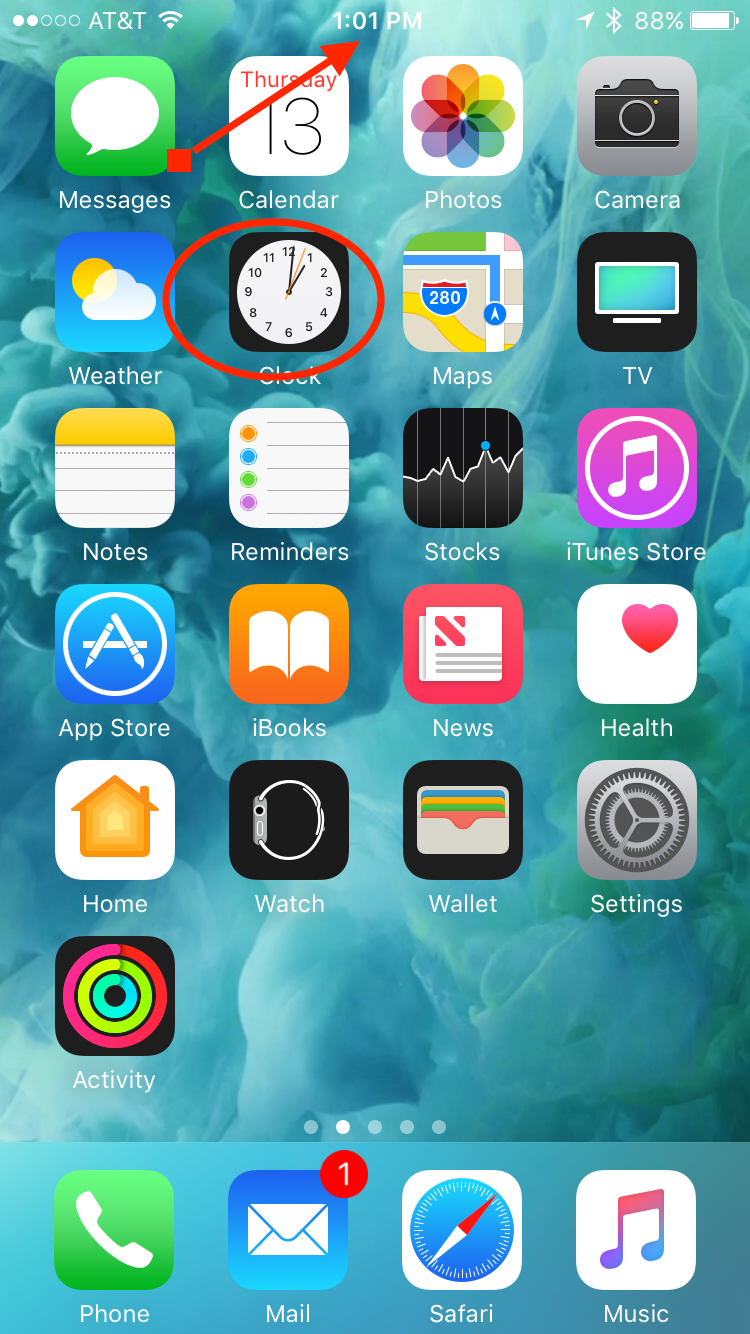 How do i move where my clock is displayed… - Apple Community