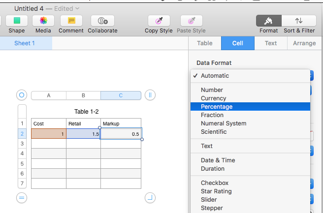 How do I calculate the percentage between… - Apple Community