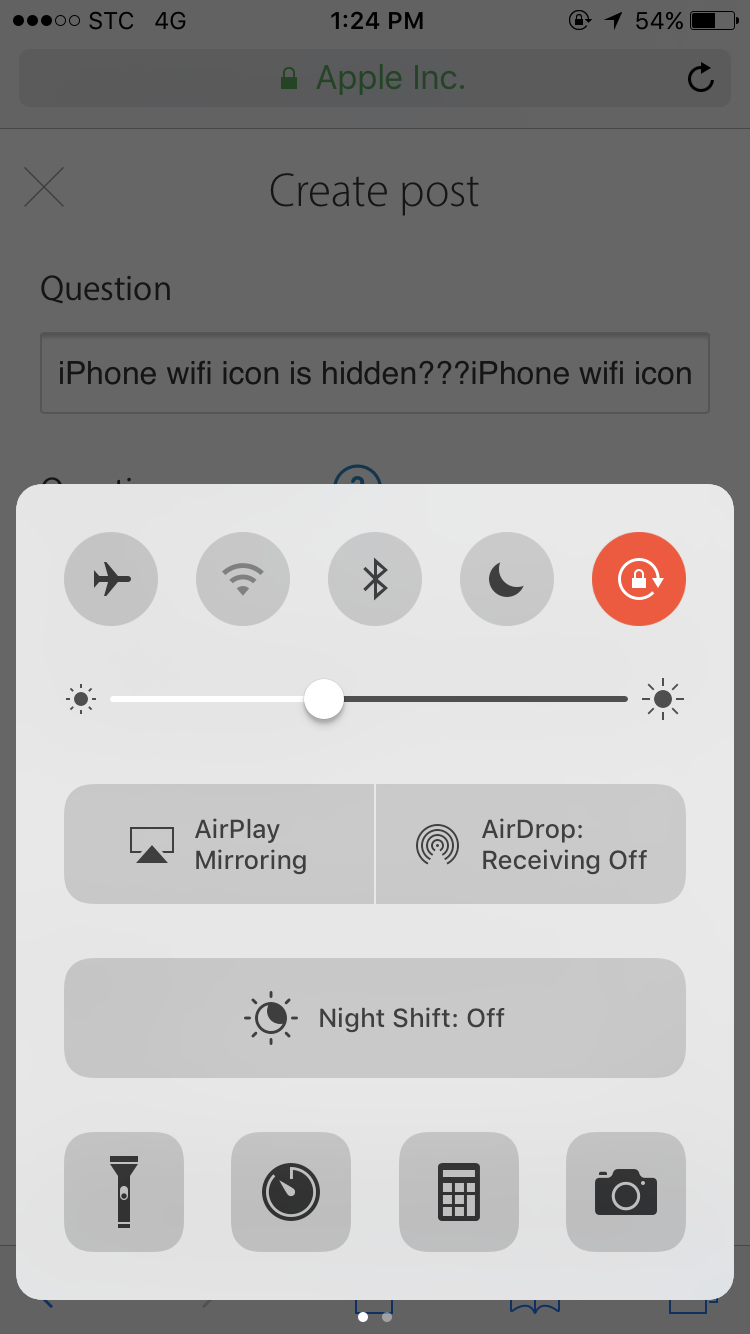Iphone Wifi Icon Is Hidden Iphone Wifi Apple Community