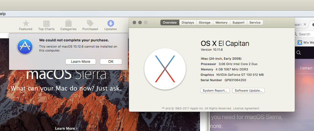 My Mac Wont Update New Software 10.12.6