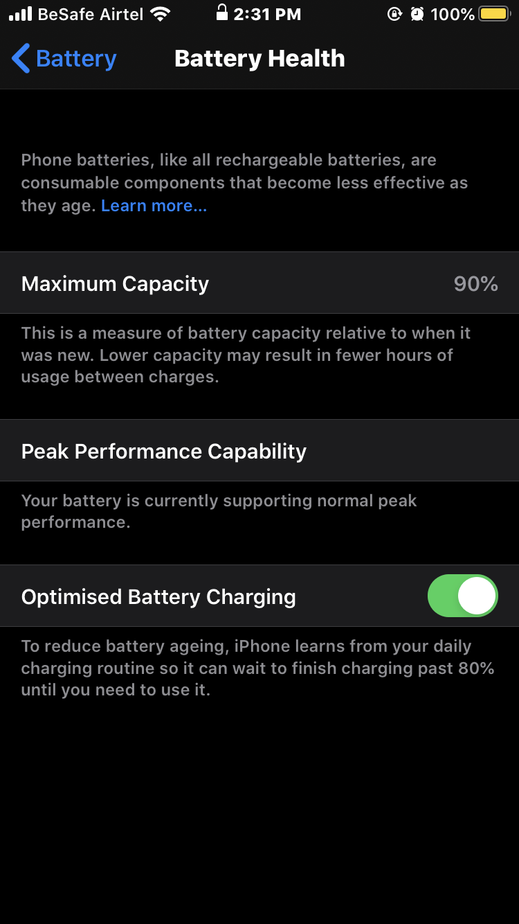 Battery health maximum capacity Apple Community