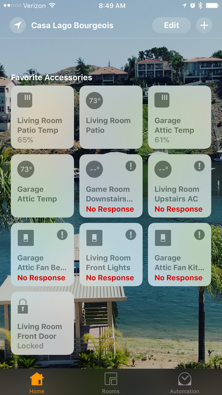 Homekit "No Response" multiple devices bu… Apple Community