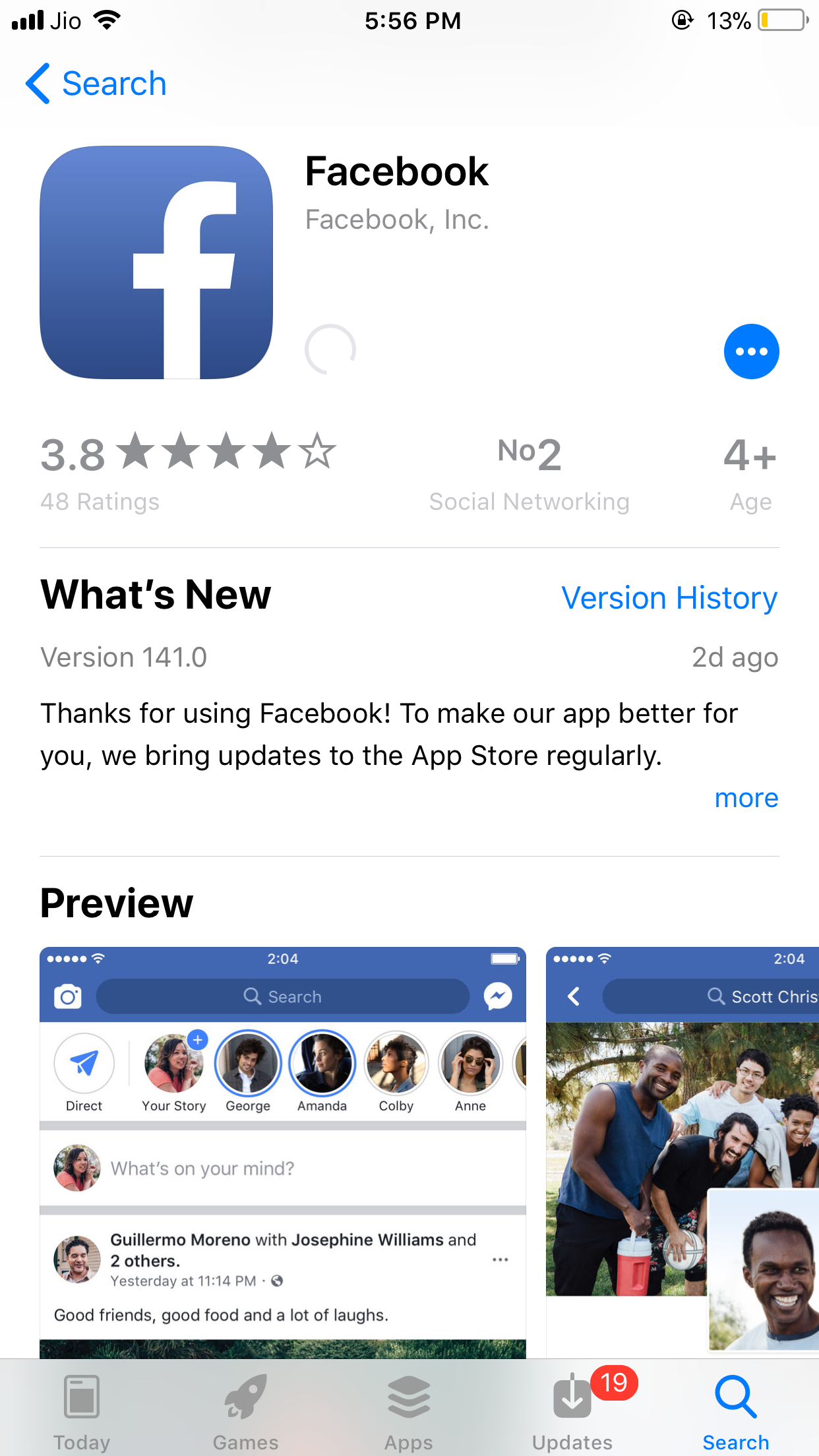 facebook app store download