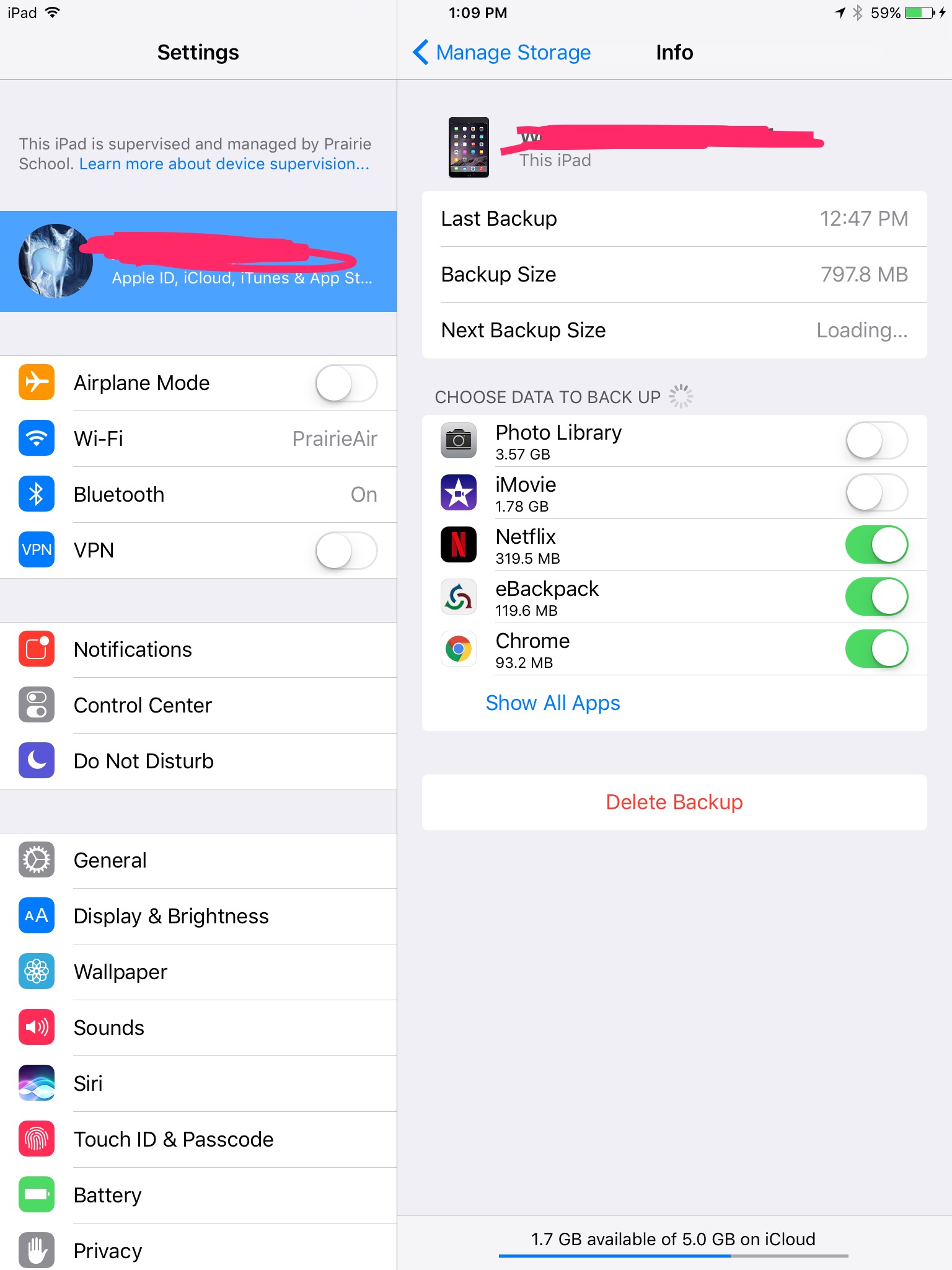 How do you see your Next Backup Size in i… Apple Community
