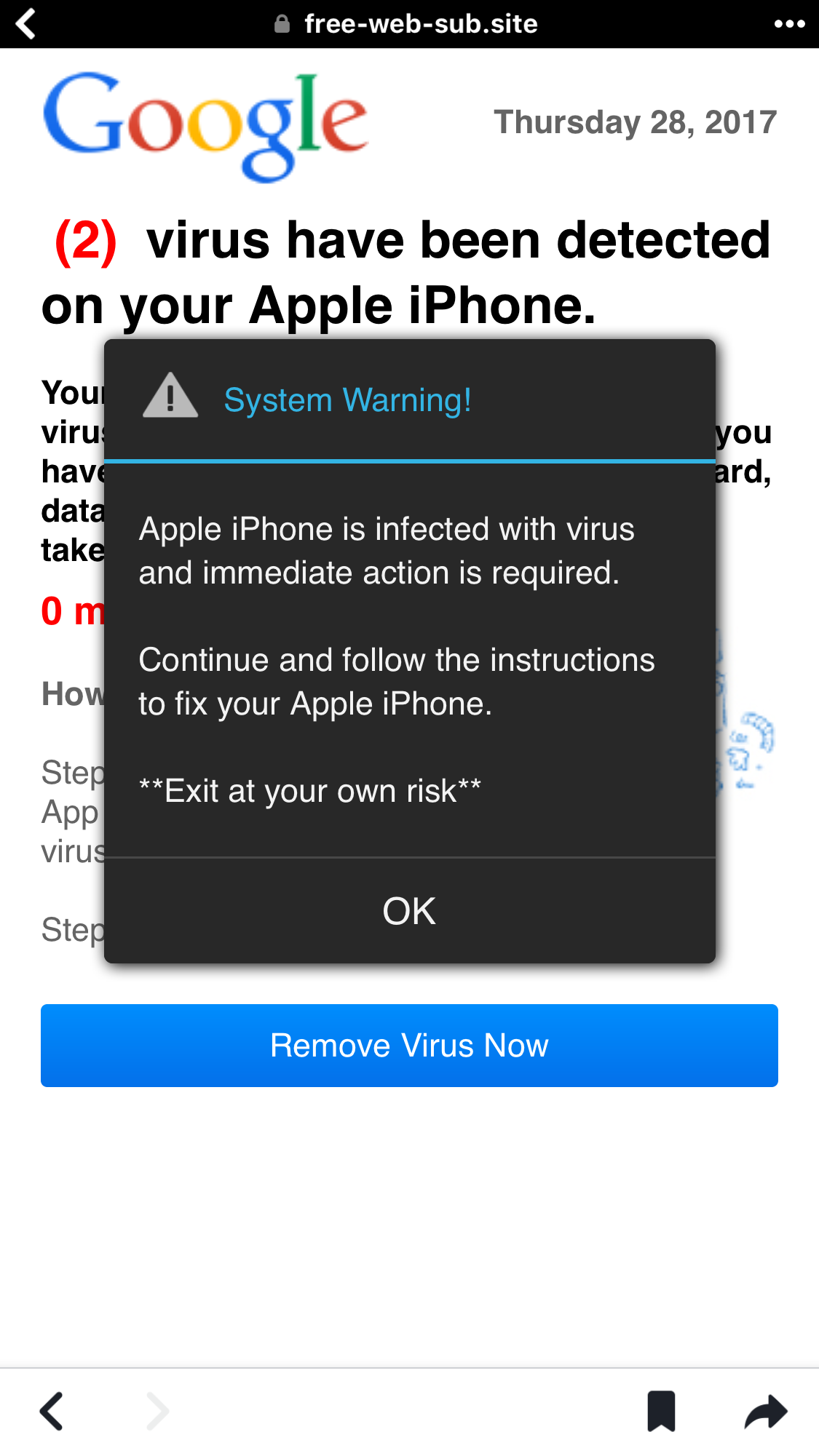 apple iphone is infected with virus free-… - Apple Community