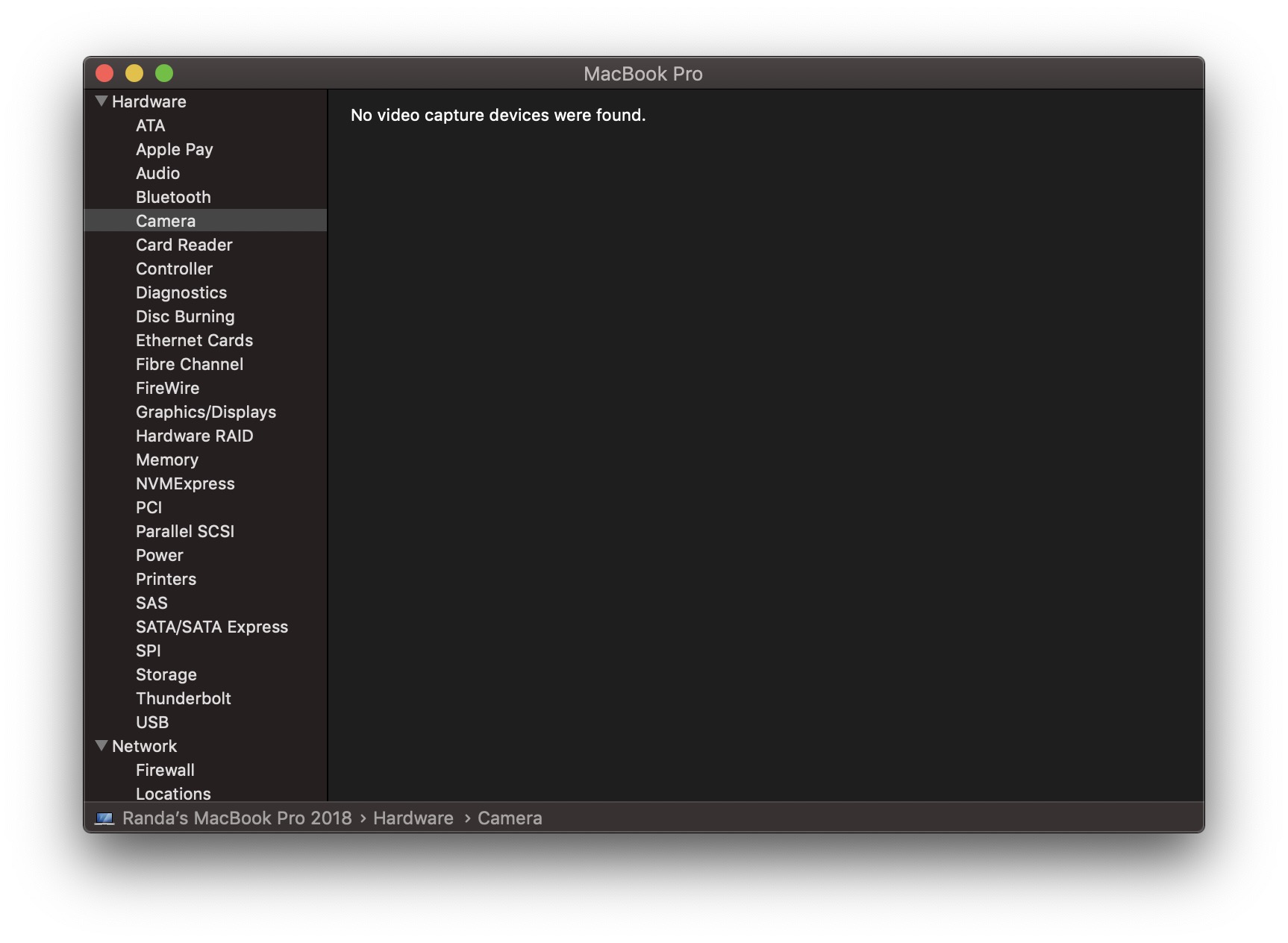 No video capture devices were found! Apple Community