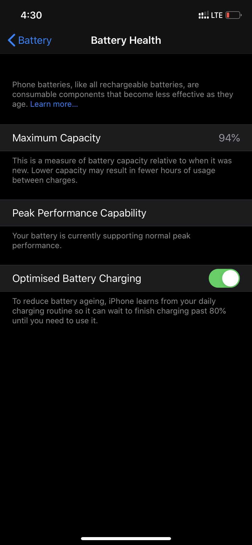 94 battery health iphone 14 pro max