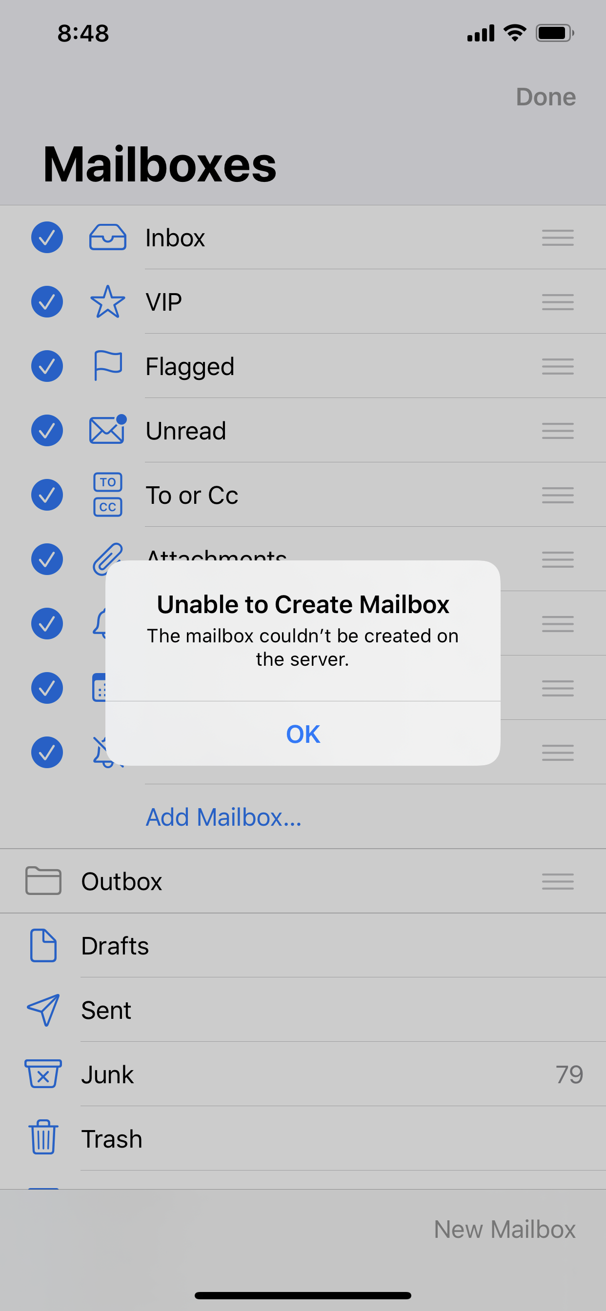 how to create a folder in email on iphone 11