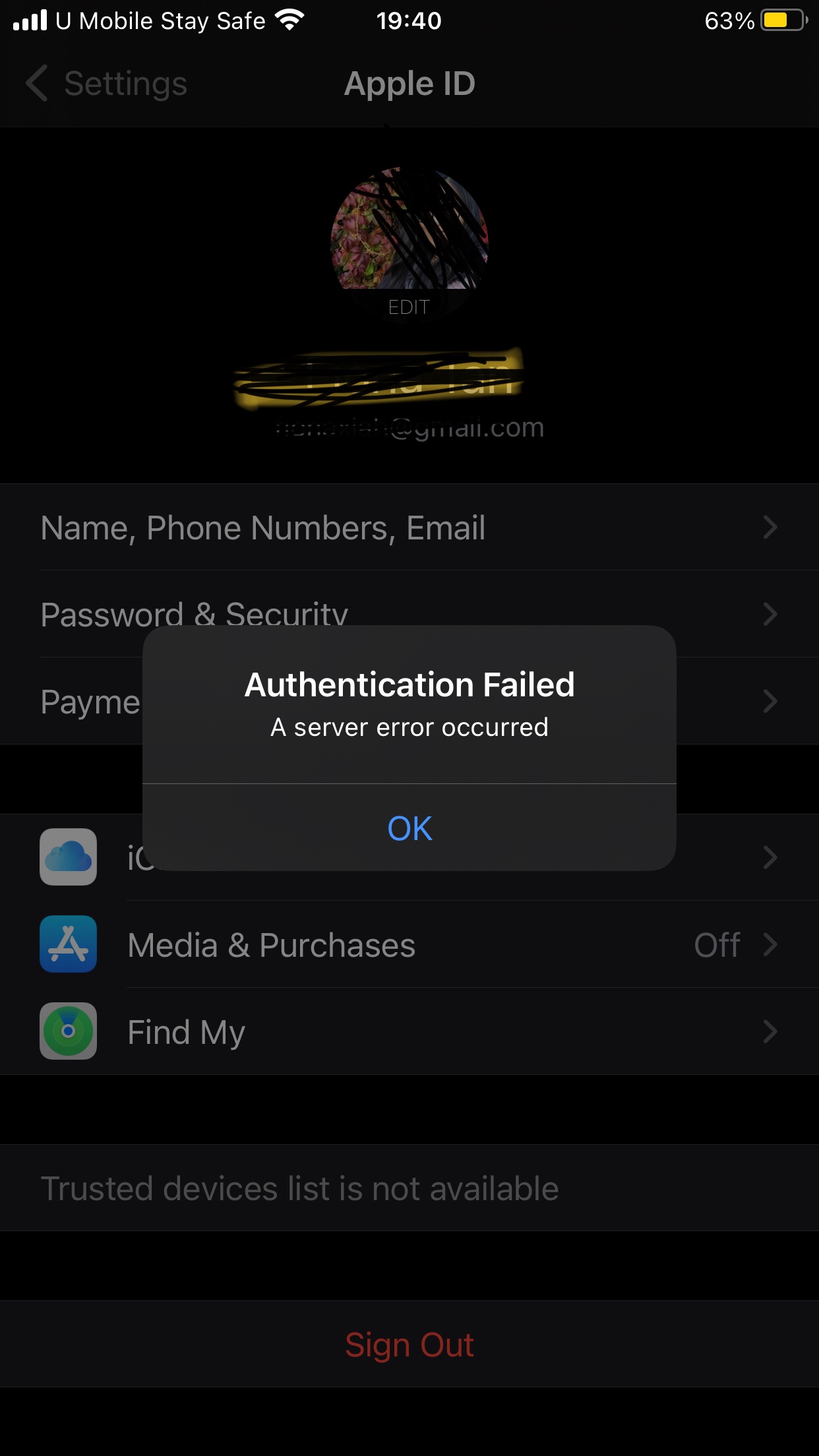 Application Login error - Apple Community