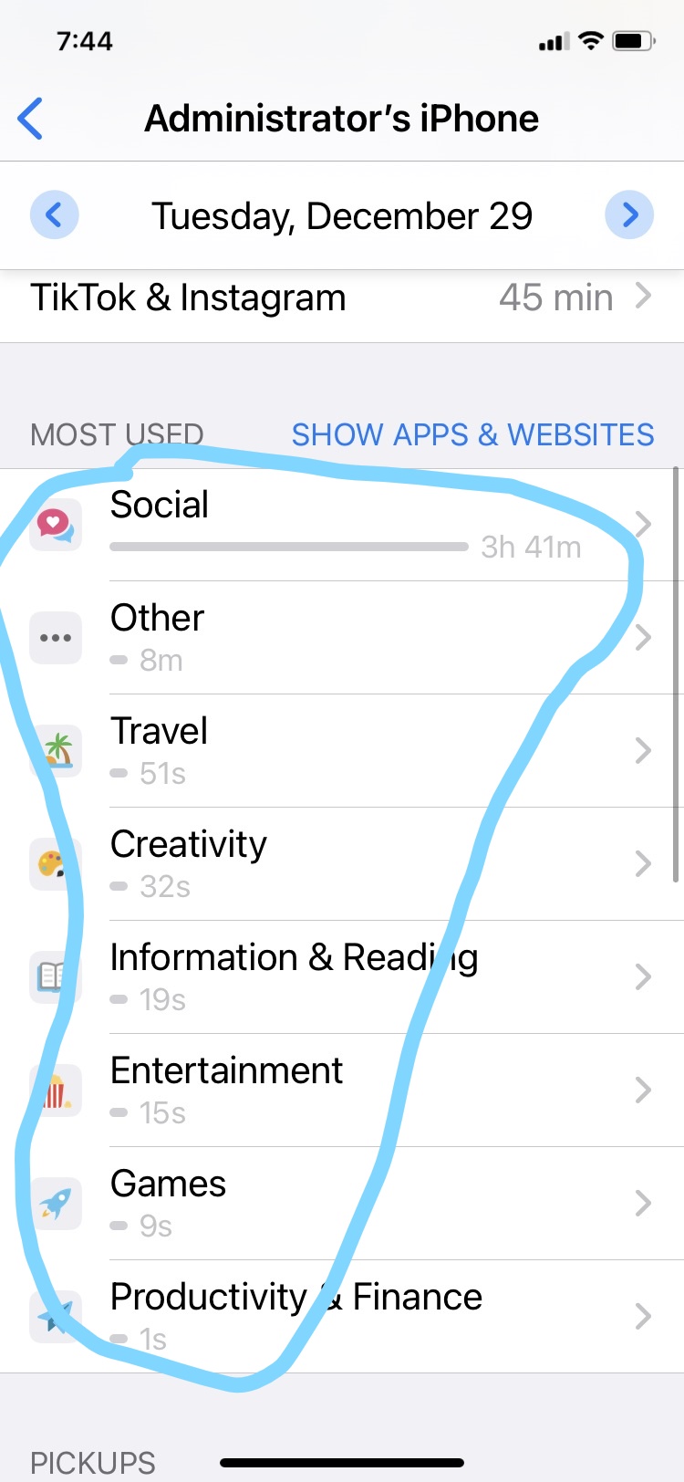 Screen Time Problems Gray Bars / Time Do… Apple Community