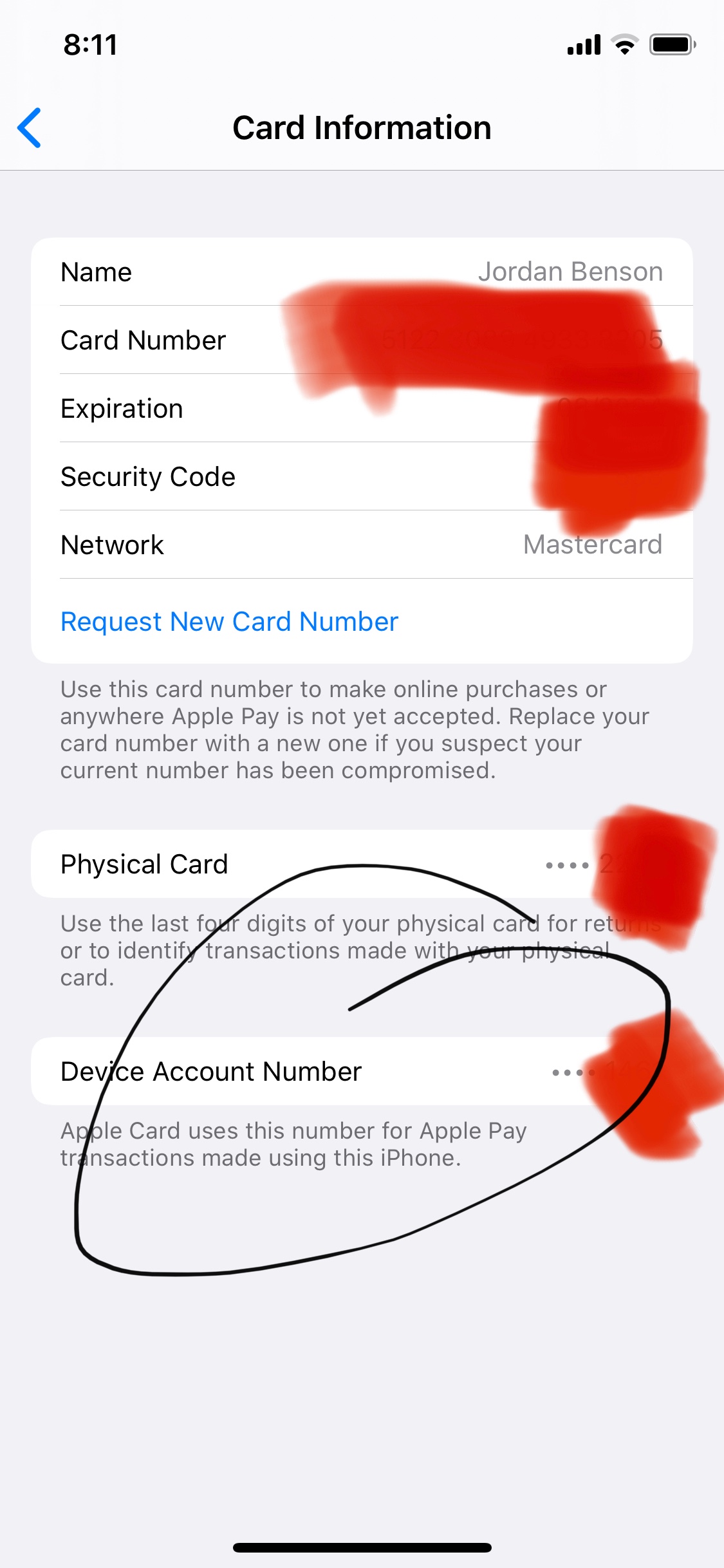 Device account number apple pay что это