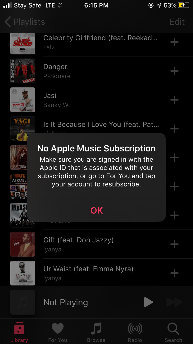 I cant play Apple Music and I just resubs… - Apple Community