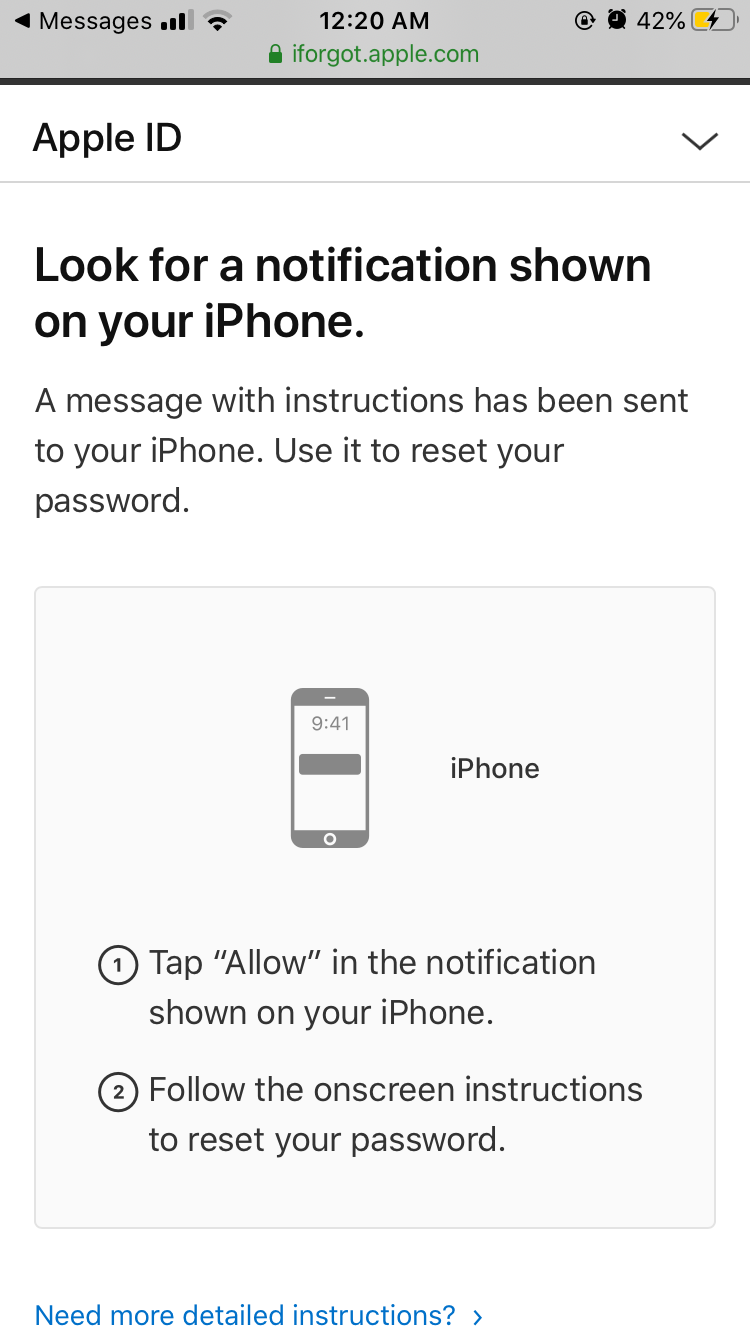 Reseting my password - Apple Community